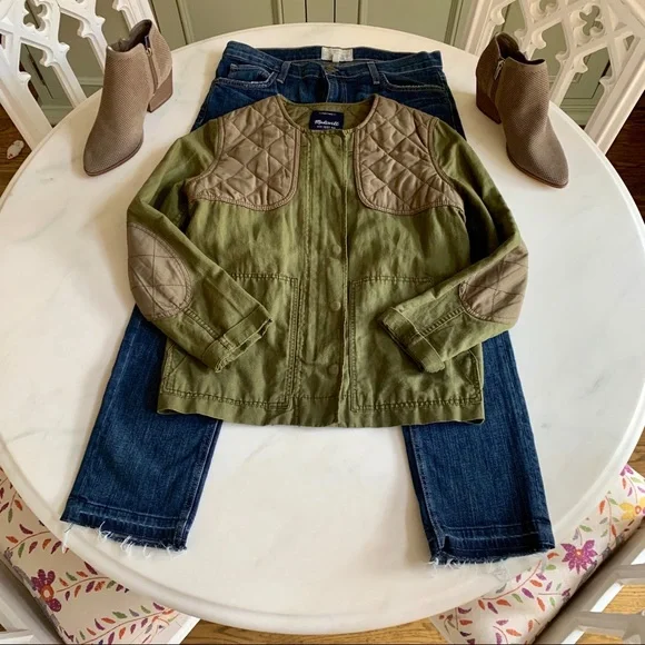 *SOLD* Madewell Quilted Jacket Olive Green Sz XS - Picture 4 of 8